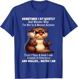 Sometimes I Sit Quietly and Wonder Why I'm Not in A Mental T-Shirt - T-Shirt | Royal
