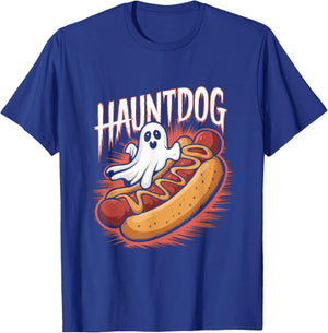 Hauntdog Funny Ghost Hot Dog Halloween Costume T-Shirt - T-Shirt | Royal