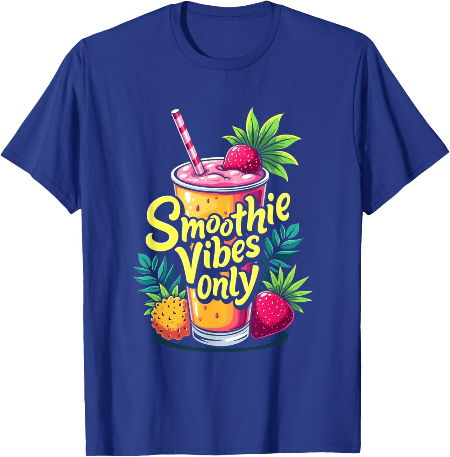 Smoothie Vibes Only Health Drink Vegan Life T-Shirt - T-Shirt | Royal