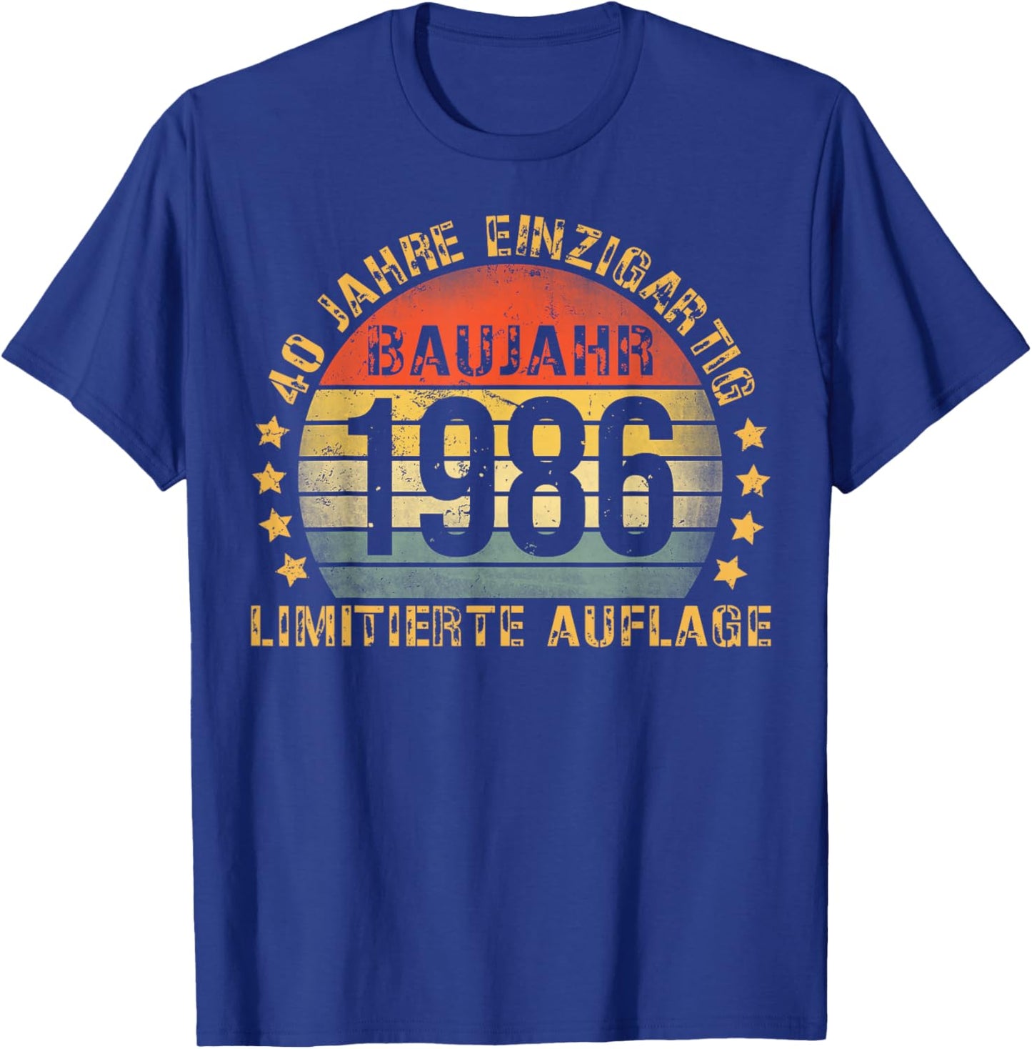1986 Birthday Man 40th Decoration Funny 40s 40th Birthday T-Shirt - T-Shirt | Royal