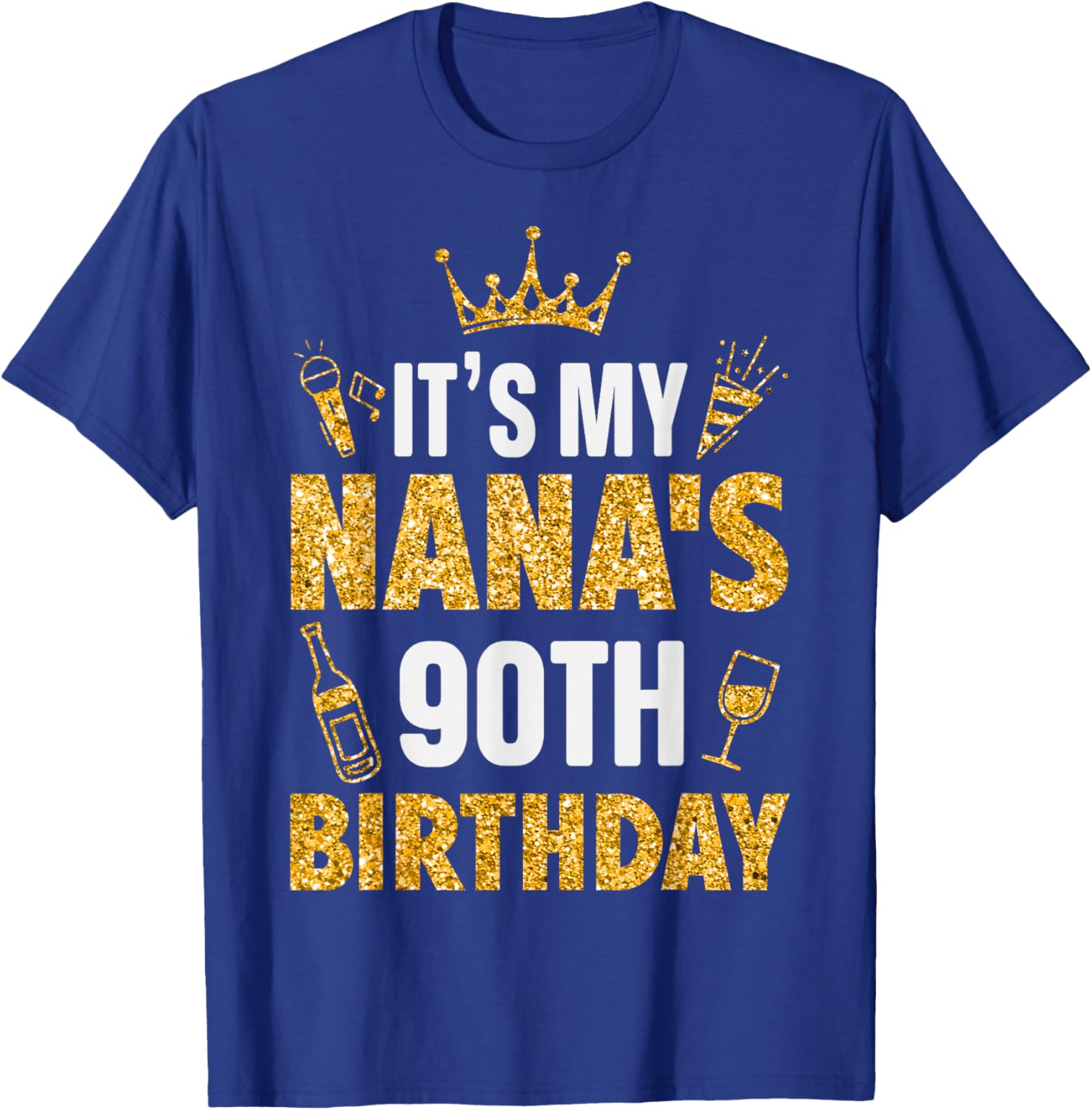 Grandma It's My Nana's 90th Birthday 1935 90 Years Old T-Shirt - T-Shirt | Royal