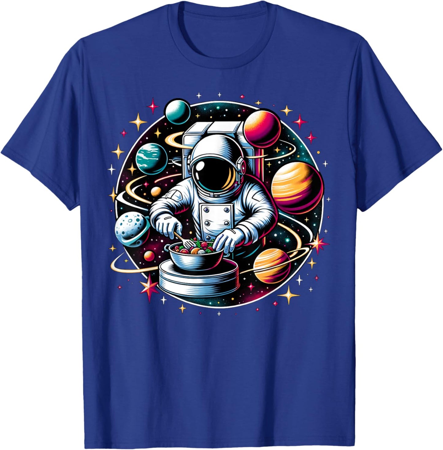 Cool Galaxy Astronaut Chef T-Shirt - T-Shirt | Royal