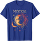 Mystical Sun and Moon Woman Mystic Flowers Aesthetic T-Shirt - T-Shirt | Royal