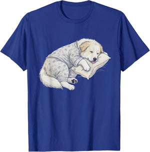 Funny Sleepy Great Pyrenees Pajama Men Women Kids T-Shirt - T-Shirt | Royal