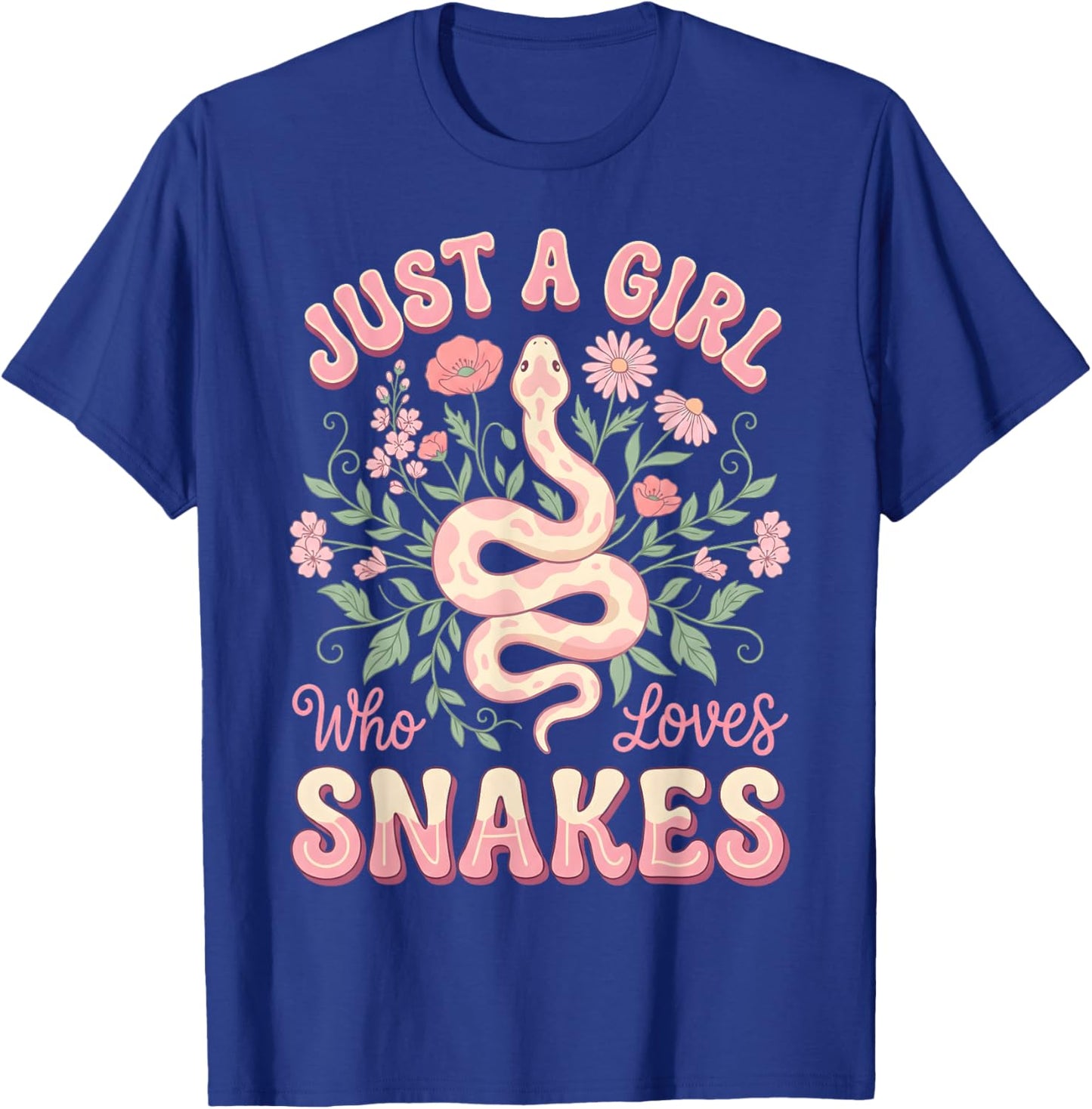 Just A Girl Who Loves Snakes T-Shirt - T-Shirt | Royal