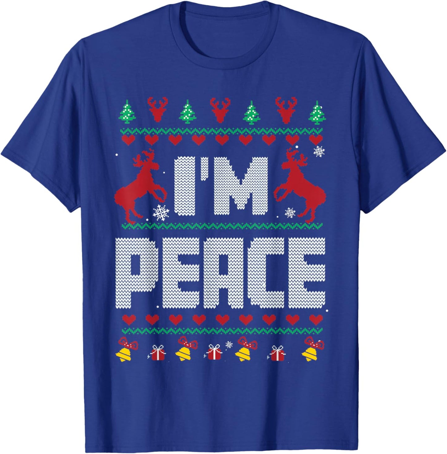 I Come In Peace - I'm Peace Xmas Matching Couples Christmas T-Shirt - T-Shirt | Royal