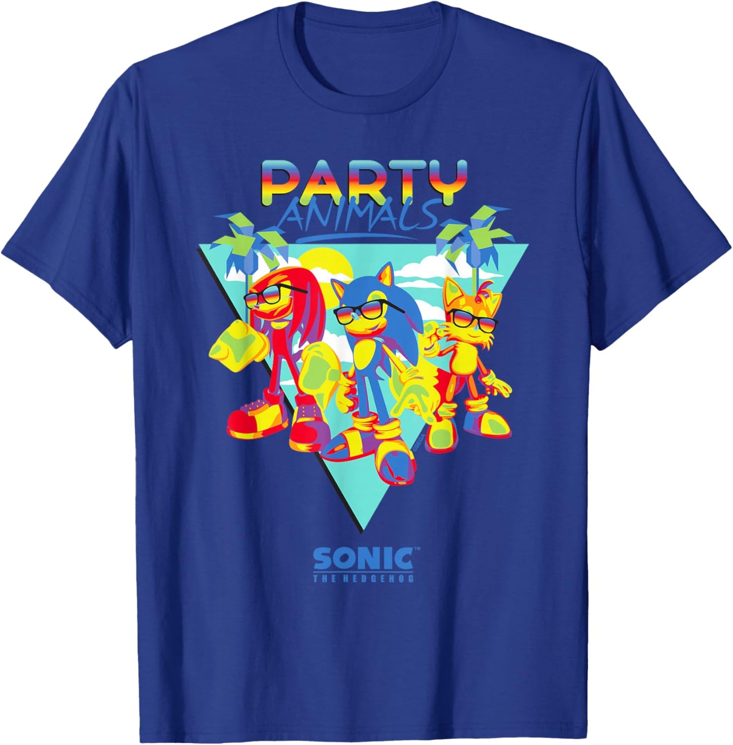 Sonic The Hedgehog - Party Animals Sonic, Tails, Knuckles T-Shirt - T-Shirt | Royal