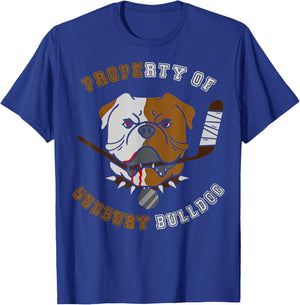 Property of Sudbury Bulldog Hockey T-Shirt - T-Shirt | Royal