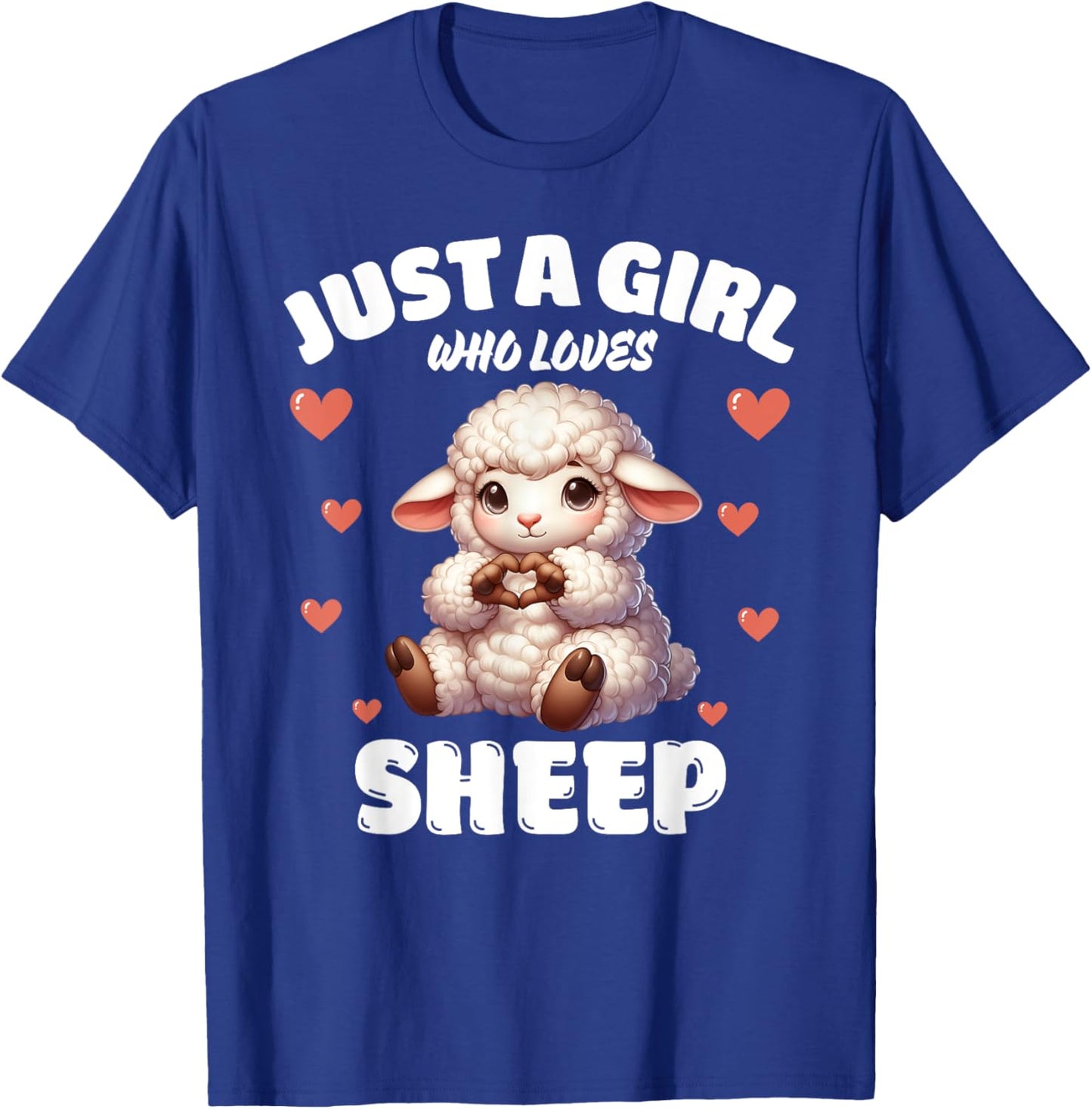 Just A Girl Who Loves Sheep, Cute Sheep Lovers T-Shirt - T-Shirt | Royal