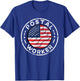 USA Flag Patriotic Postal Worker Mailman Mail Lady Novelty T-Shirt - T-Shirt | Royal