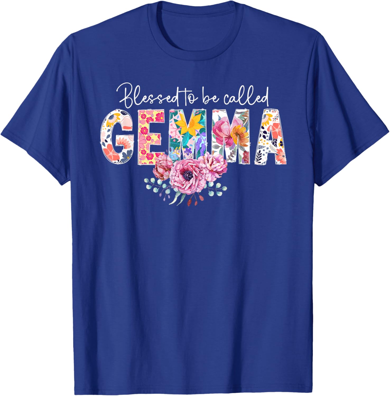 Blessed To Be Called Gemma Grandma Gemma Grandmother T-Shirt - T-Shirt | Royal
