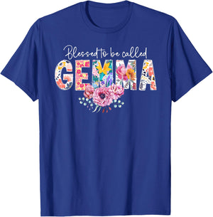 Blessed To Be Called Gemma Grandma Gemma Grandmother T-Shirt - T-Shirt | Royal