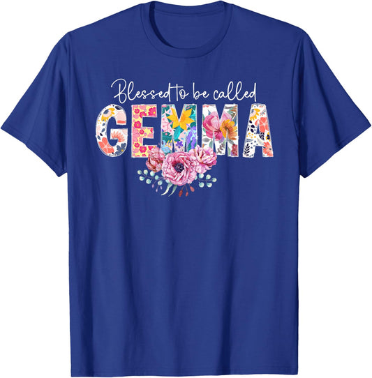 Blessed To Be Called Gemma Grandma Gemma Grandmother T-Shirt - T-Shirt | Royal