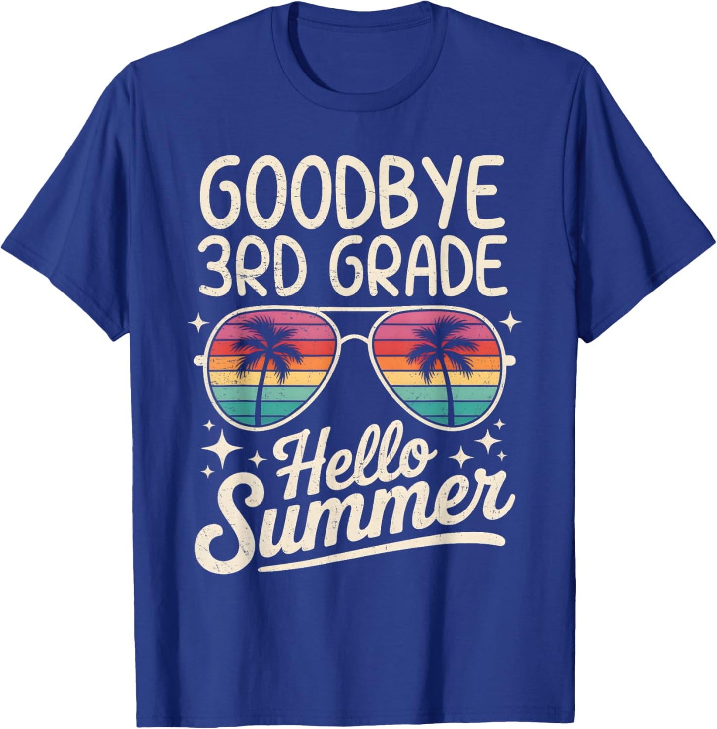 Goodbye 3rd Grade Hello Summer Last Day of School Boys Kids T-Shirt - T-Shirt | Royal