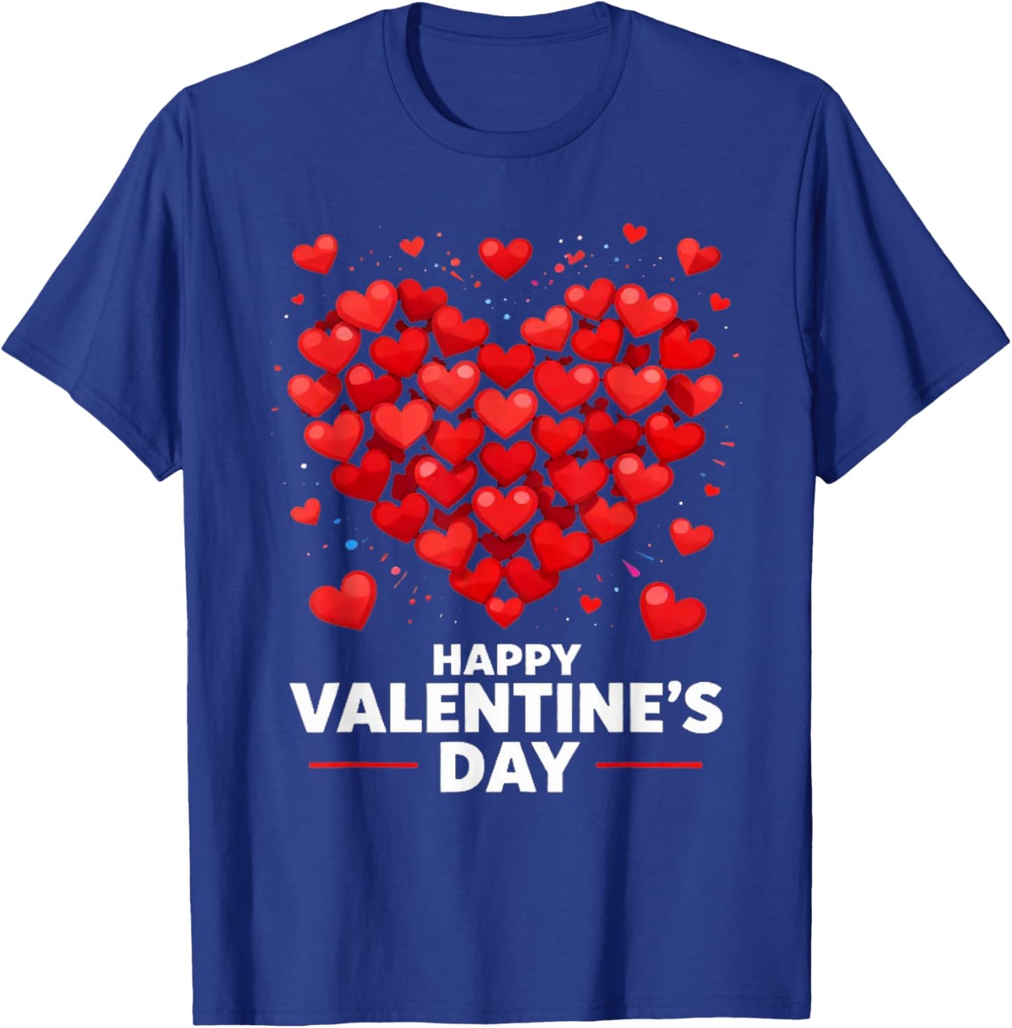 Heart Valentine's Day Gift Happy Valentine's Day Love T-Shirt - T-Shirt | Royal