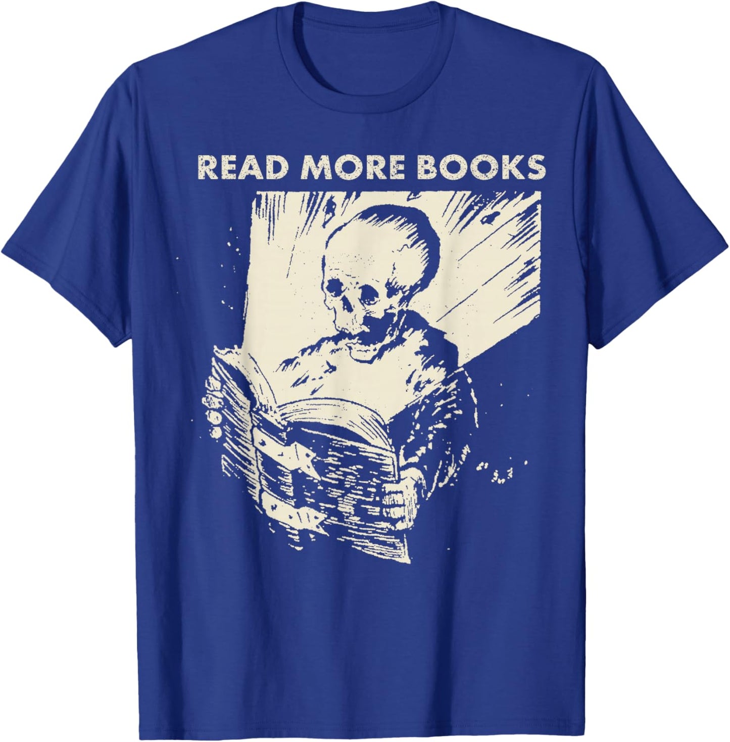 Skeleton Read More Books T-Shirt - T-Shirt | Royal