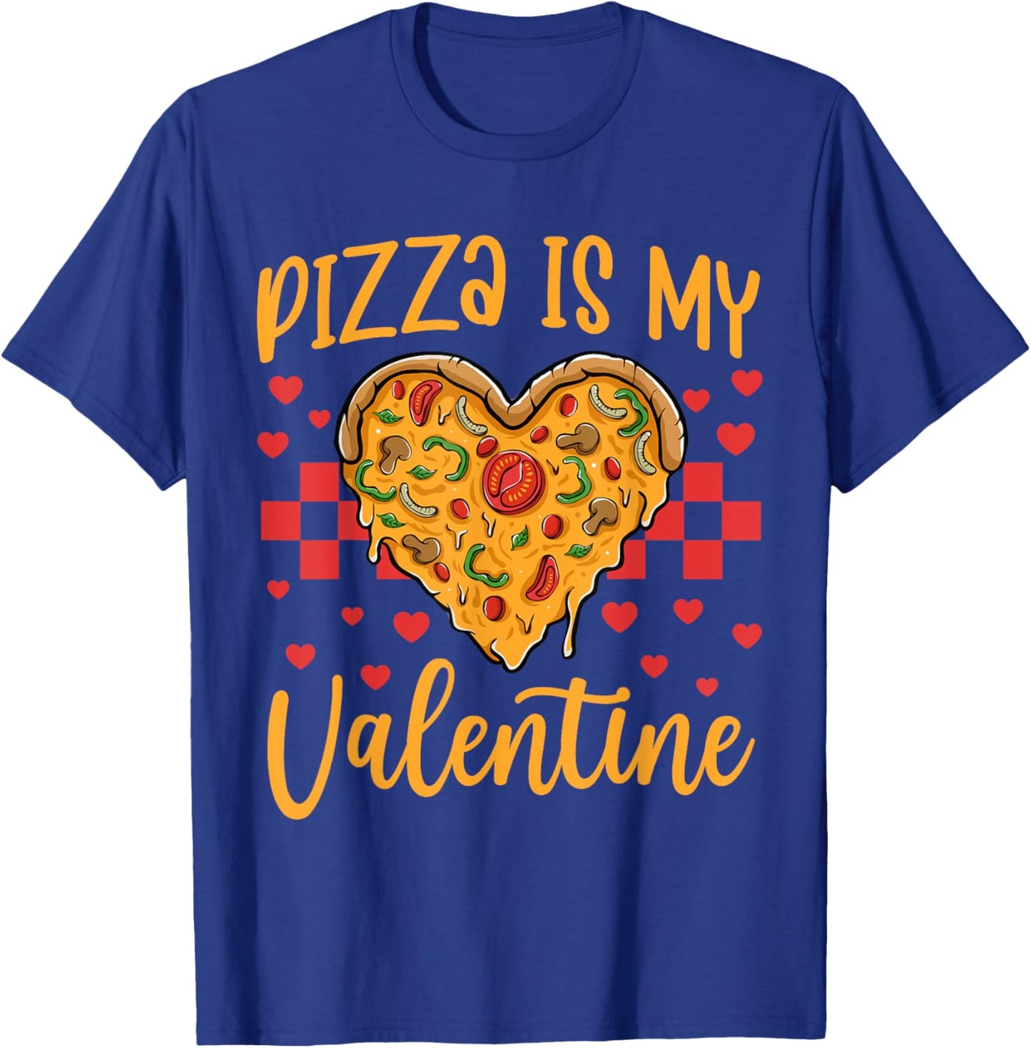 Pizza Is My Valentine Boys Kids Pizza Lover Valentines Day T-Shirt - T-Shirt | Royal