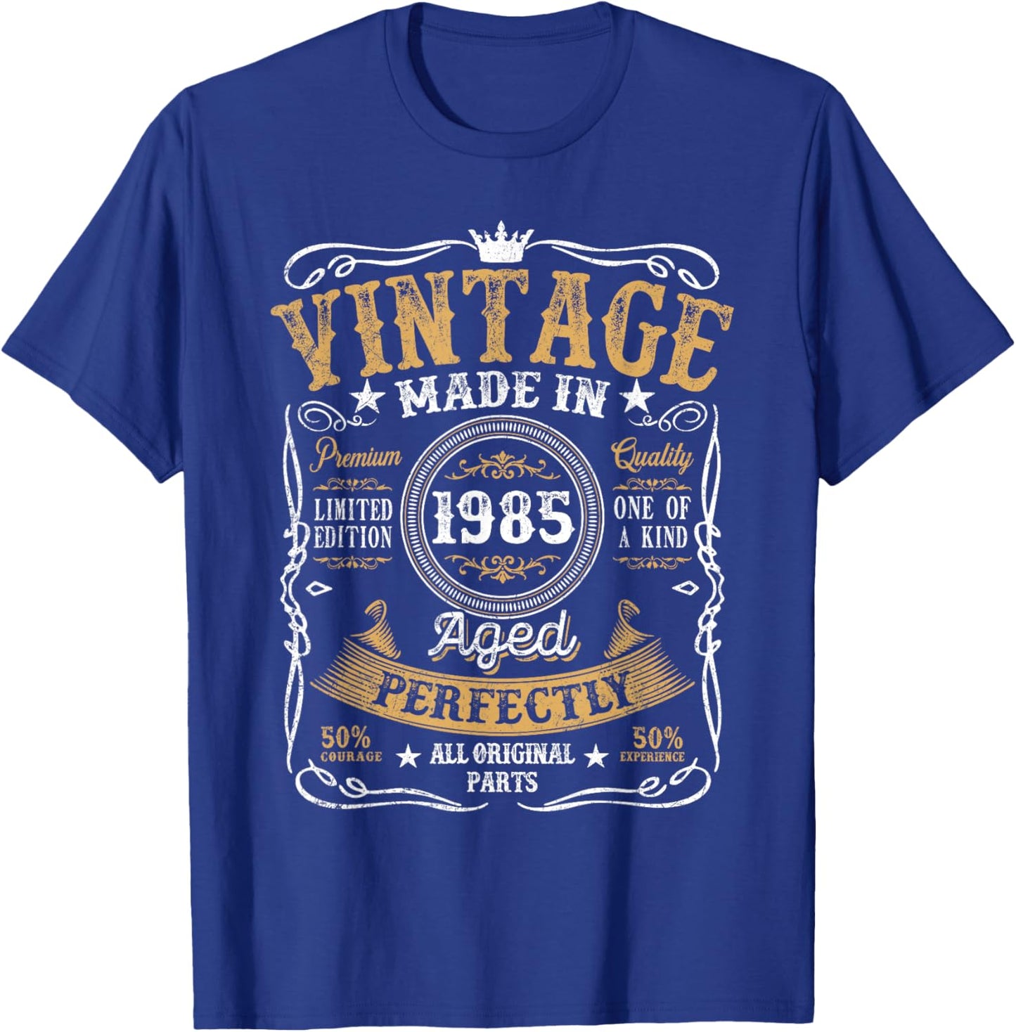 40 Years Old Vintage 1985 Born In 1985 40th Birthday Gifts T-Shirt - T-Shirt | Royal