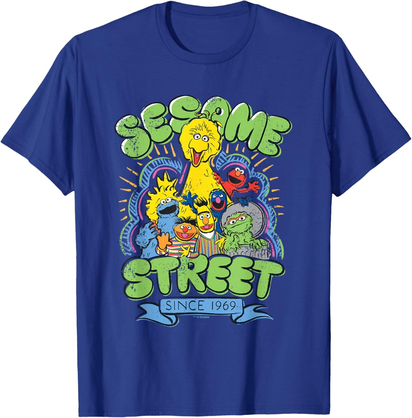 Sesame Street Since 1969 Rough T-Shirt - T-Shirt | Royal