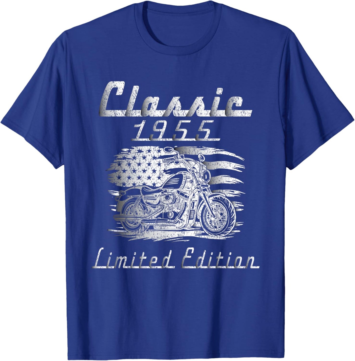 Classic 1955 Limited Edition Retro Motorcycle 70th Birthday T-Shirt - T-Shirt | Royal