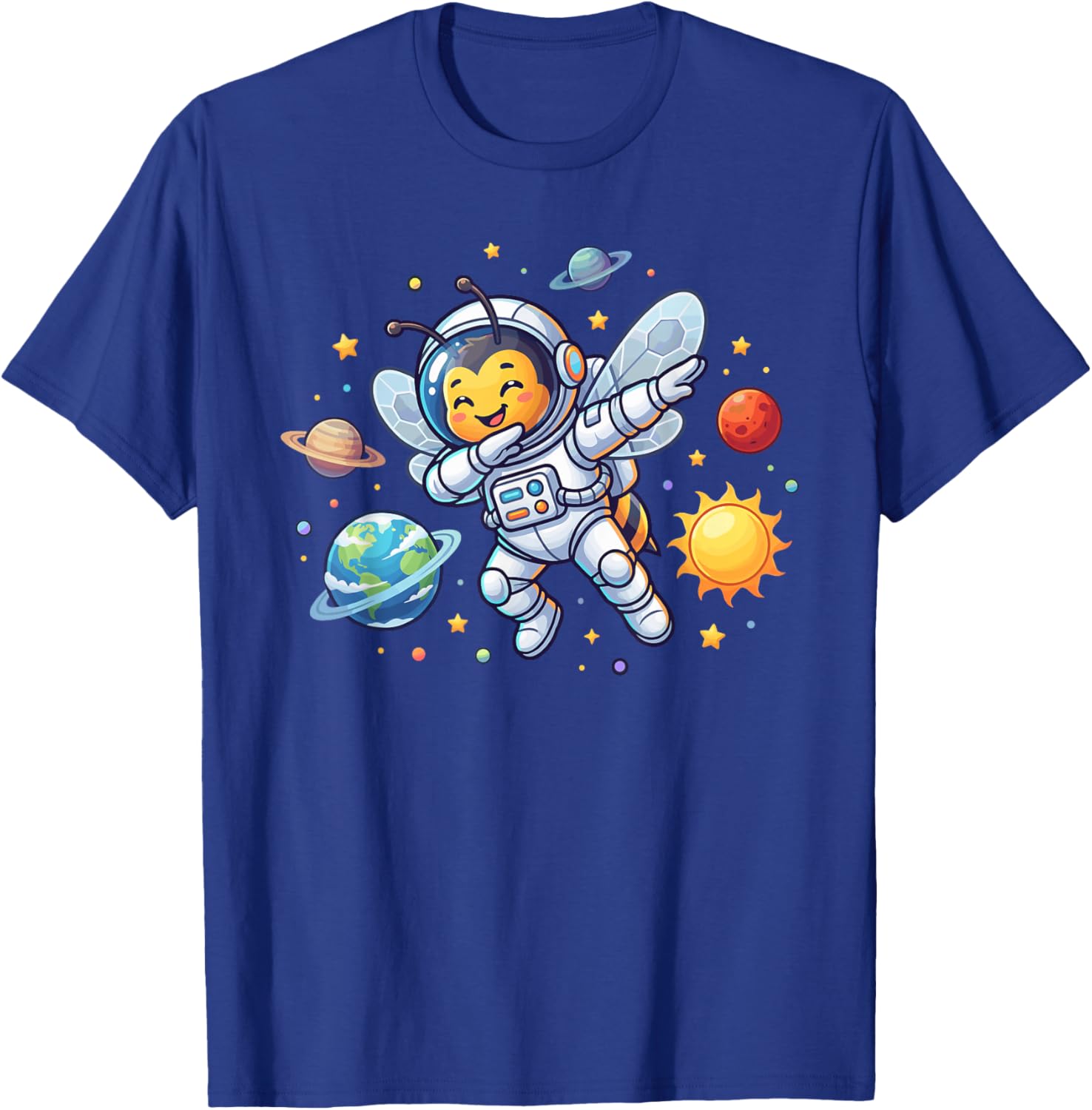 Bee Astronaut Dabbing Funny Space Animal for Kids T-Shirt - T-Shirt | Royal