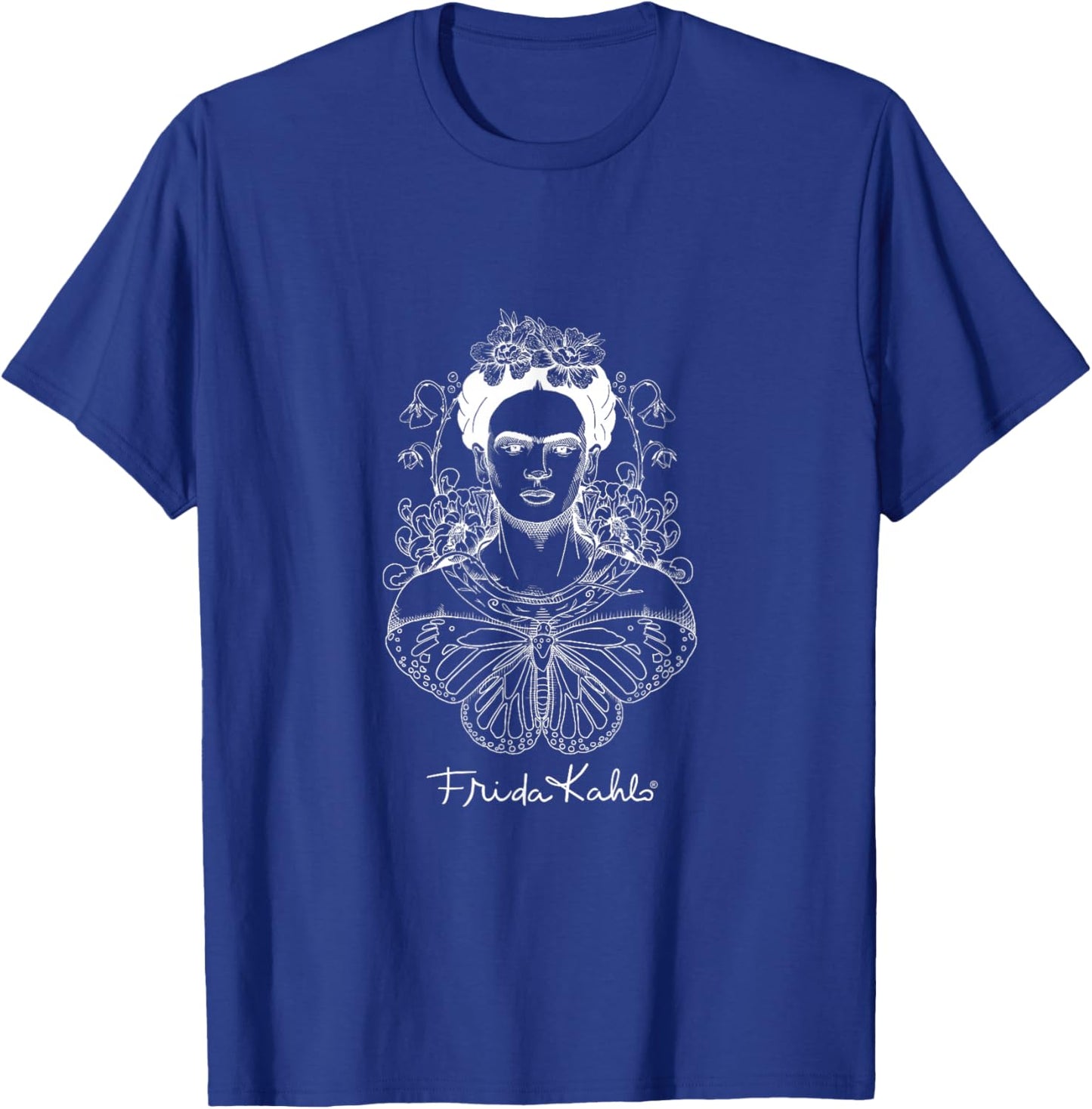 Frida Kahlo PAPL248 Butterfly T-Shirt - T-Shirt | Royal