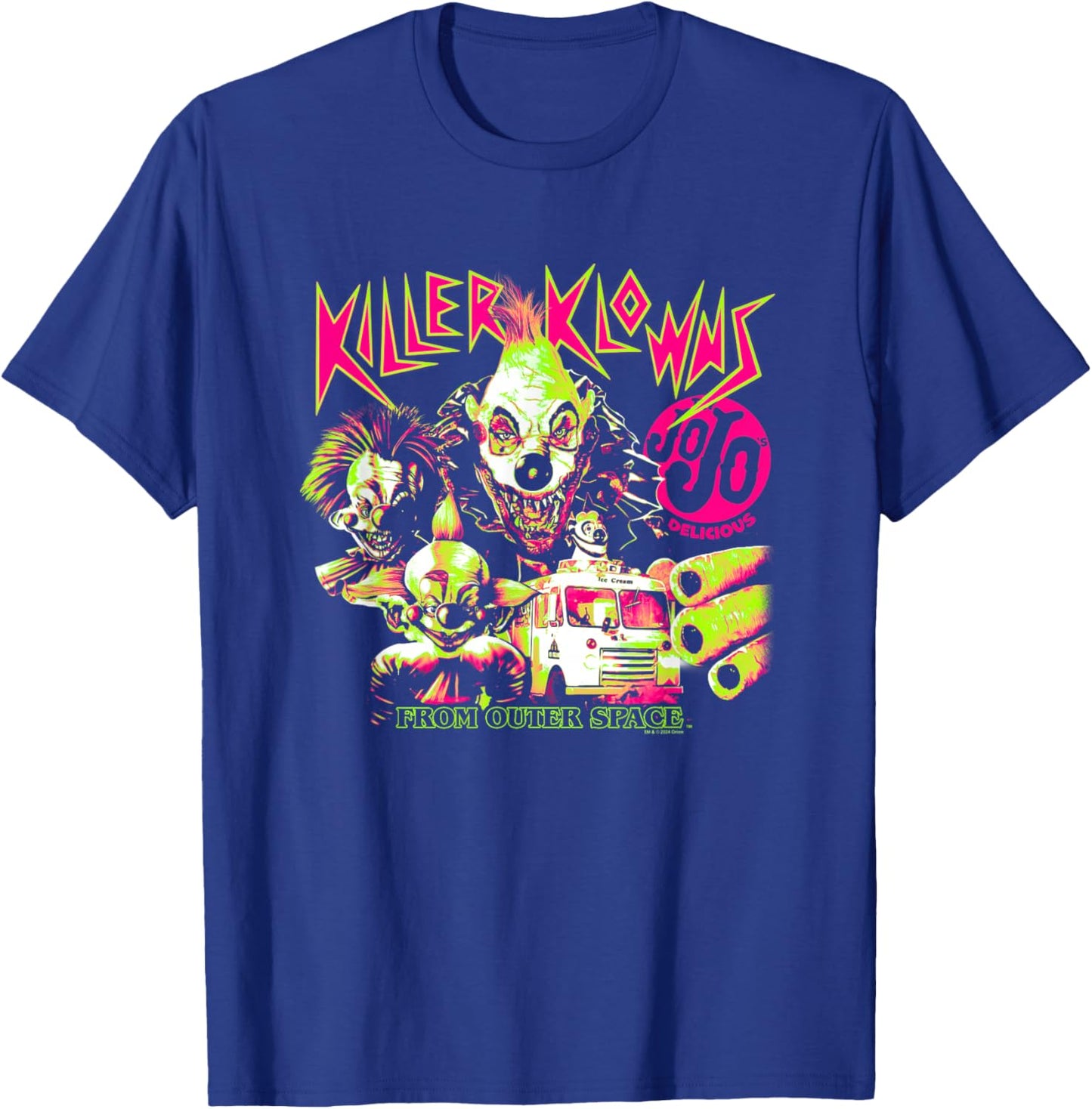 Killer Klowns from Outer Space JoJo Delicious Neon Poster T-Shirt - T-Shirt | Royal