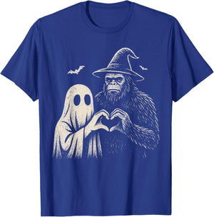 Sasquatch Ghost Love Hand Sign Bigfoot Halloween Men Spooky T-Shirt - T-Shirt | Royal