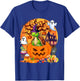 Turtle Cosplay Witch In Carved Pumpkin Basket Halloween T-Shirt - T-Shirt | Royal