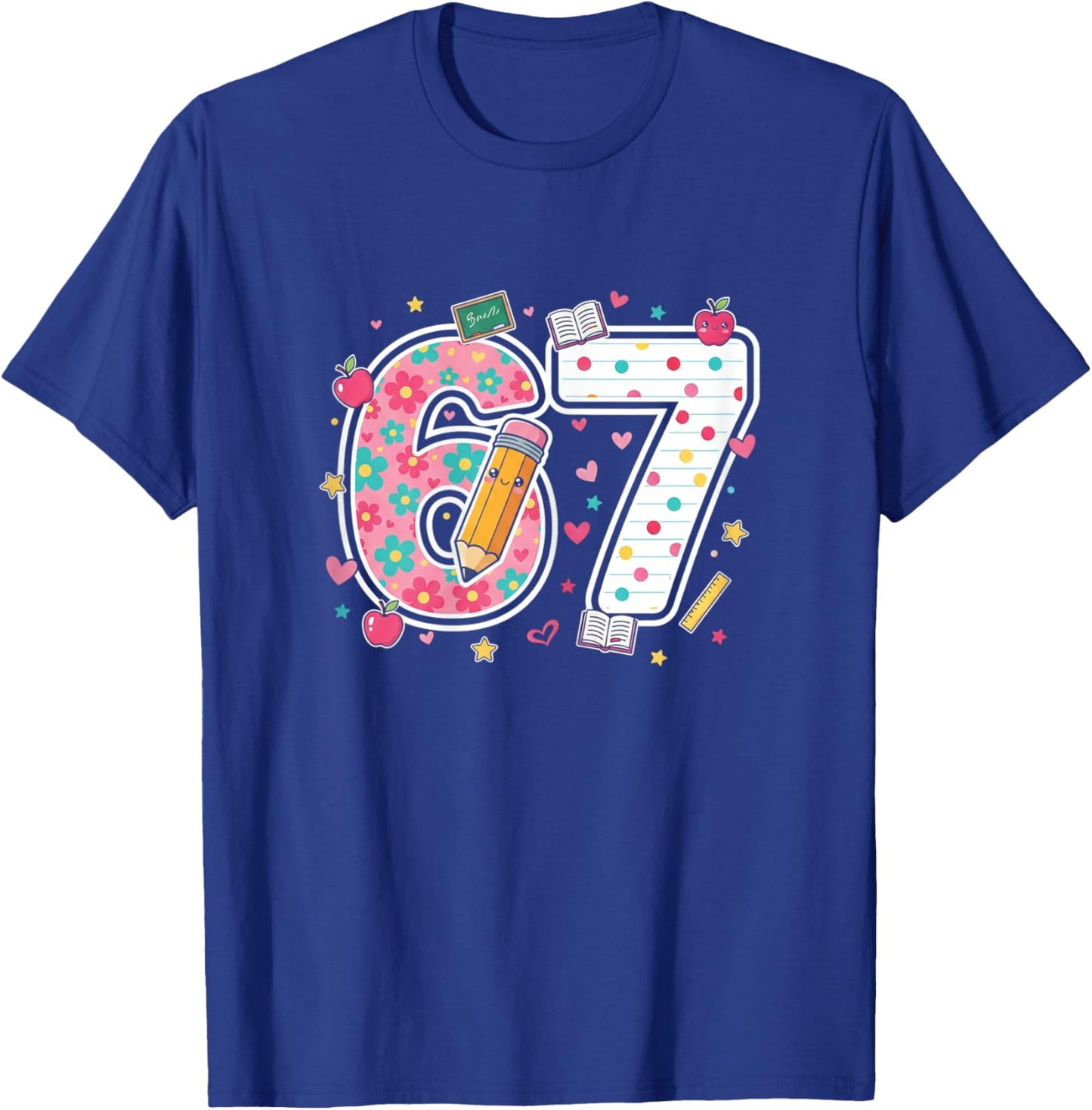 Funny Seven 6 7 Meme Teacher , Women and Girls T-Shirt - T-Shirt | Royal