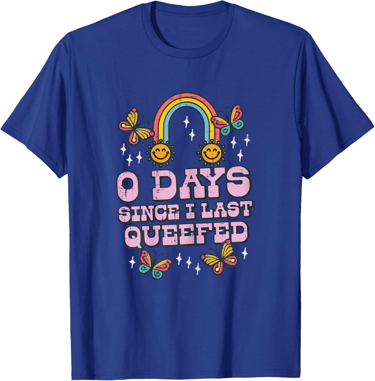 0 Days Since I Last Queefed Funny Inappropriate Humor Women T-Shirt - T-Shirt | Royal