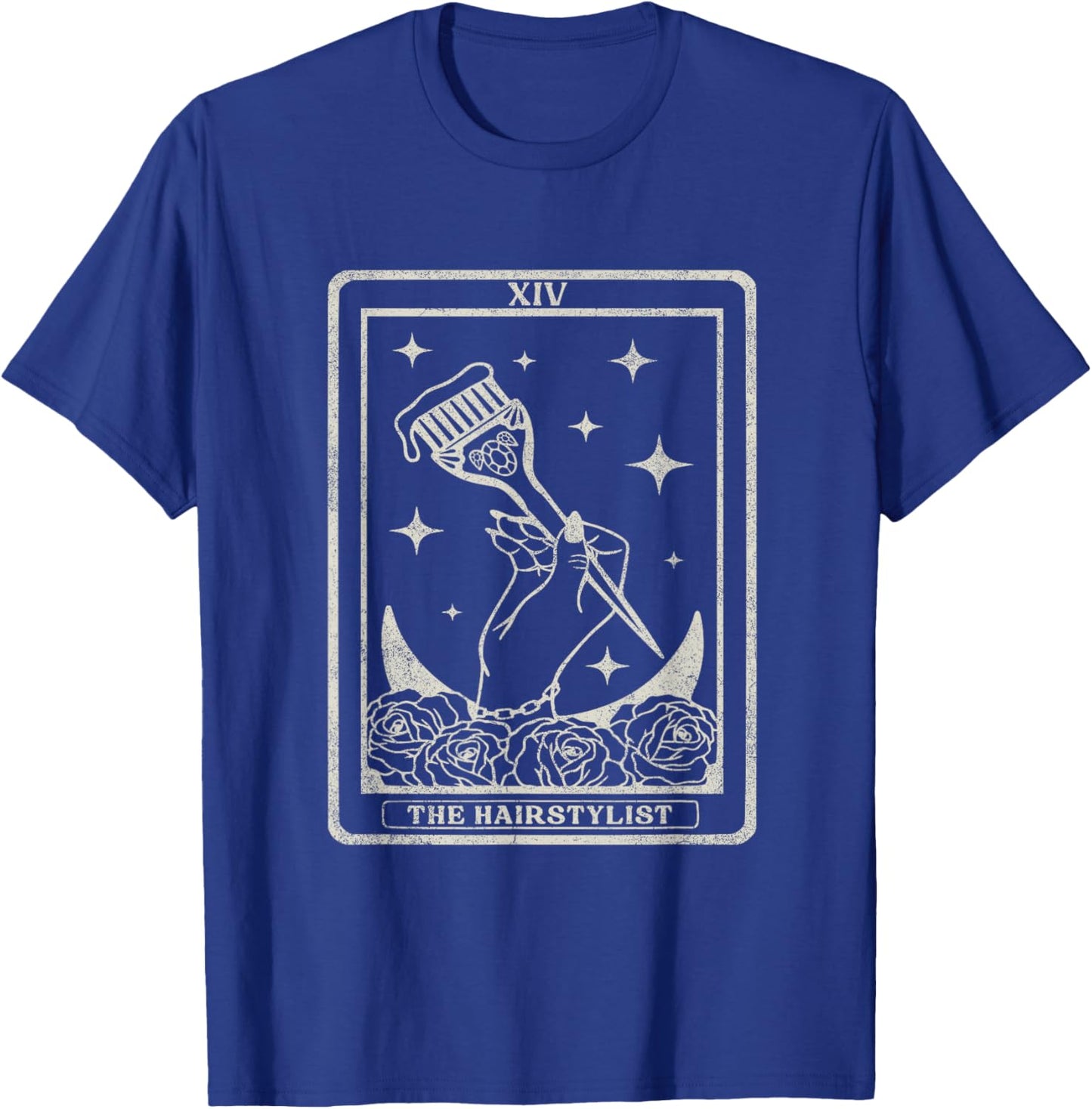 Vintage The Hairstylist Tarot Card Hair Stylist T-Shirt - T-Shirt | Royal