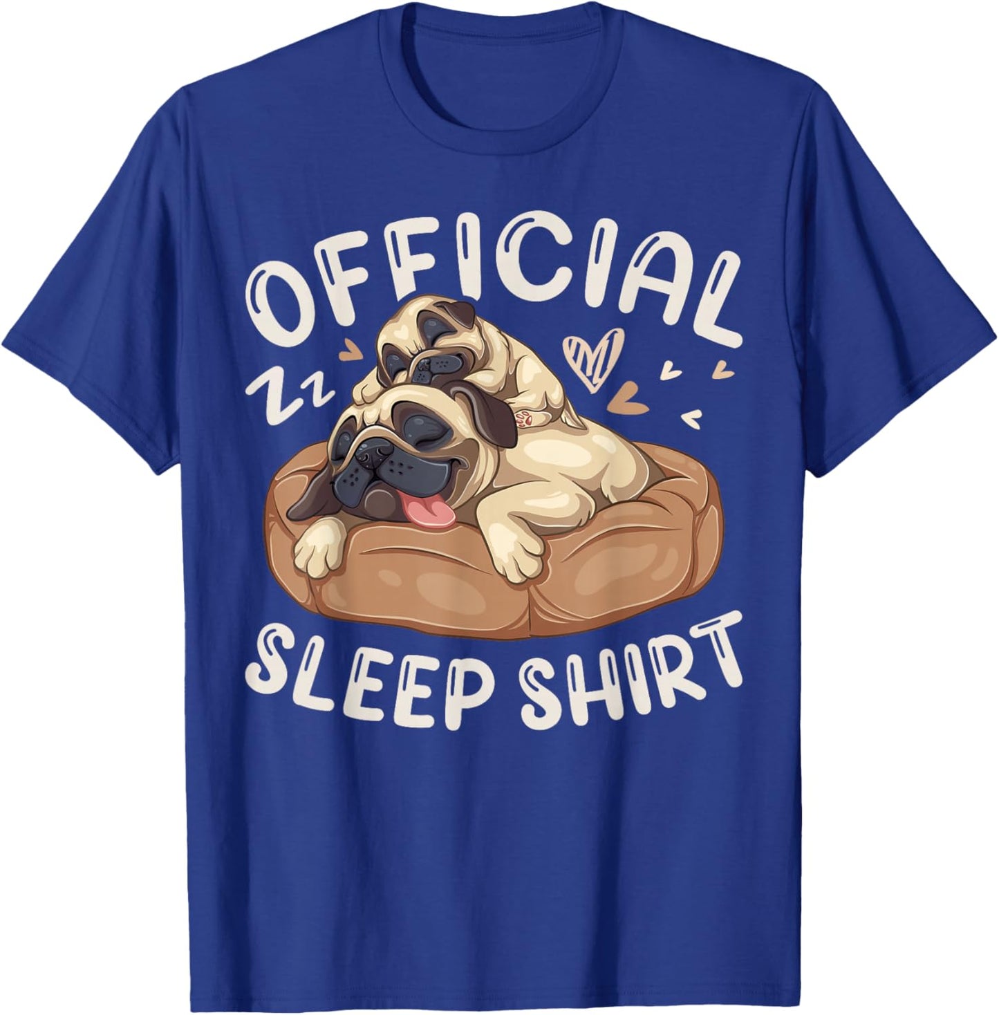 Official Sleep Shirt, Pug Dog with Puppy T-Shirt - T-Shirt | Royal