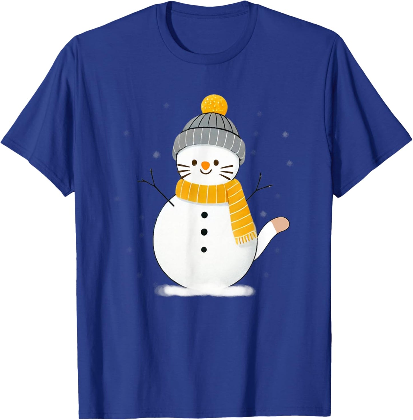 Funny Winter Cat, Cool Snow Cat T-Shirt - T-Shirt | Royal