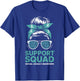 Support Squad Sexual Assault Awareness Month Messy Bun T-Shirt - T-Shirt | Royal