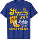 Stepping Into My 55 Years Old Birthday Queen Heels Bday T-Shirt - T-Shirt | Royal