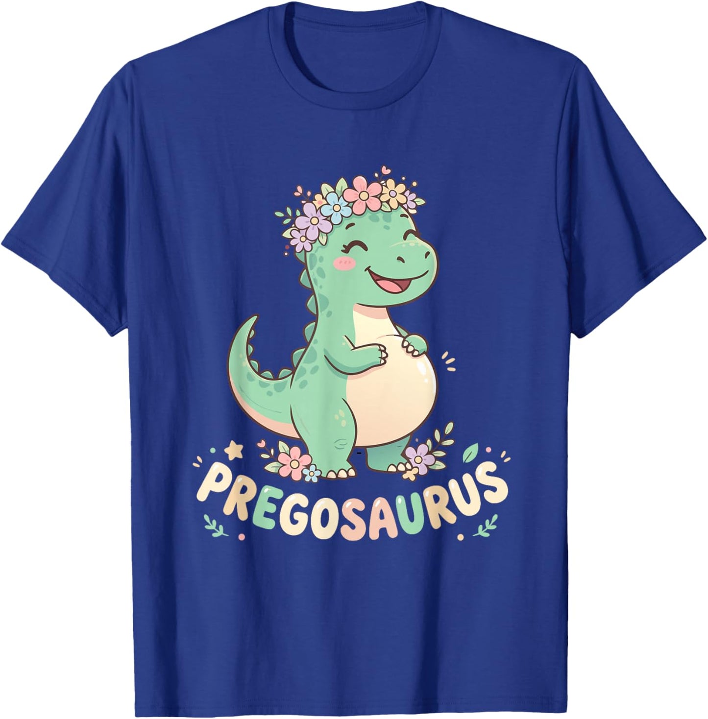 Pregosaurus Cute Dinosaurier Schwangerschaft Ankündigung T-Shirt - T-Shirt | Royal