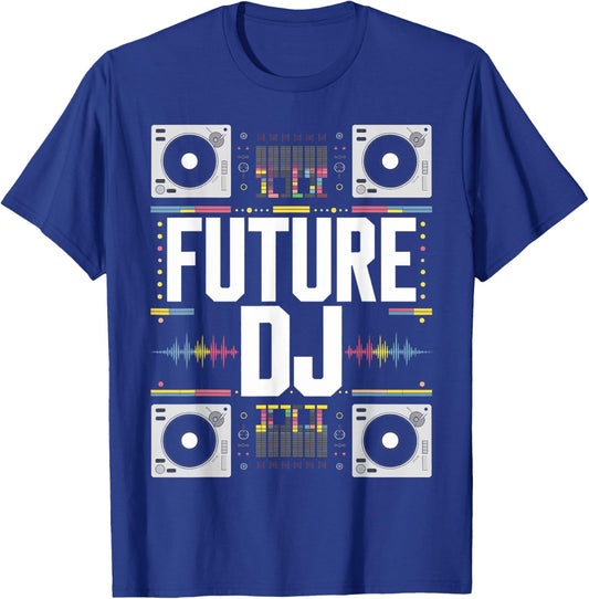 Future DJ Musician Toddler Graduation Kids School Women Men T-Shirt - T-Shirt | Royal