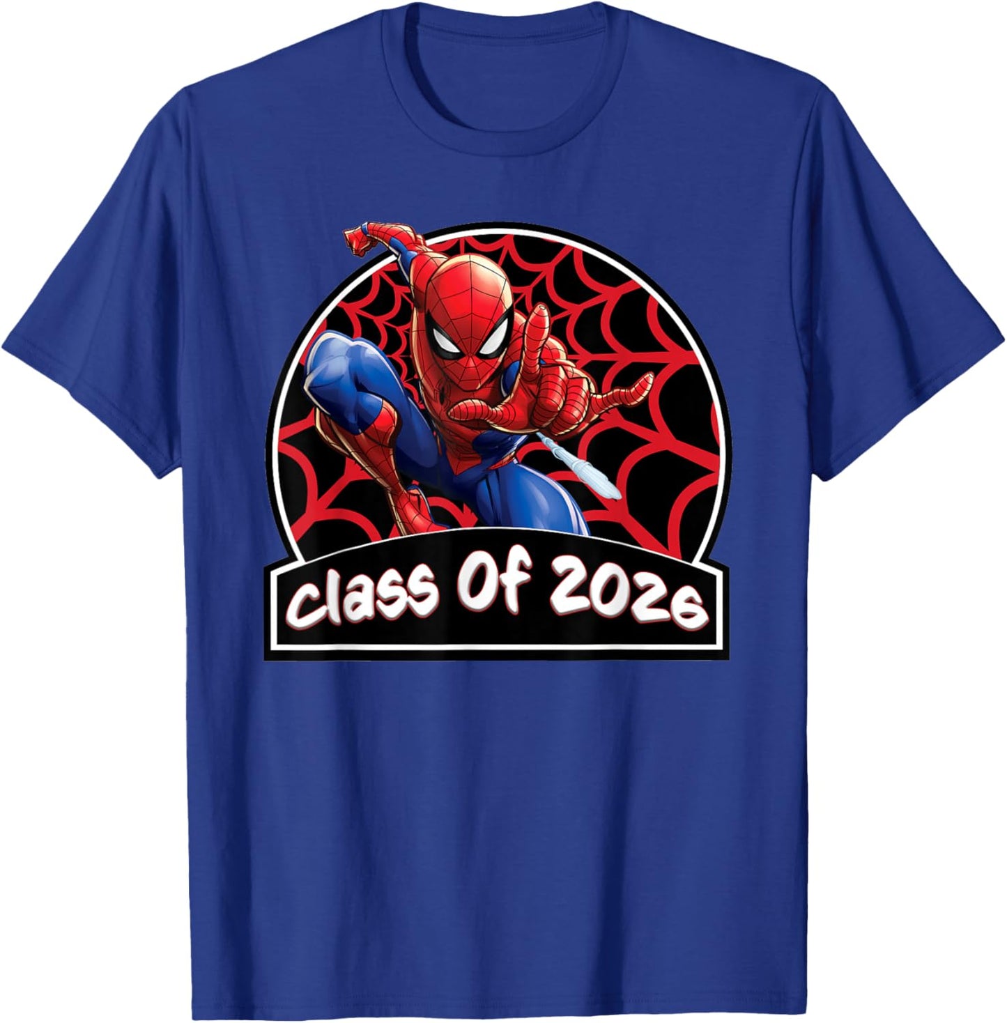 Marvel Spider-Man Graduation '26 New Grad Class of 2026 T-Shirt - T-Shirt | Royal