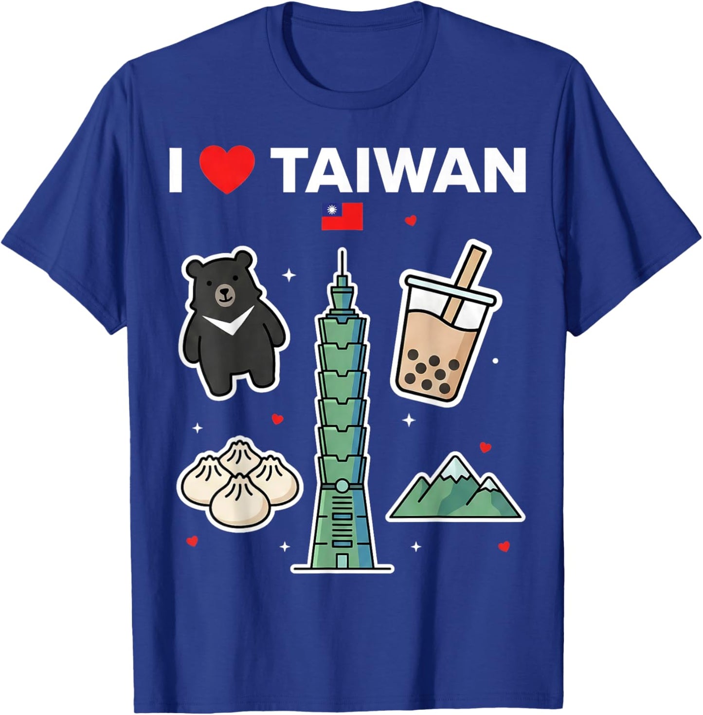 I Love Taiwan T-Shirt - T-Shirt | Royal