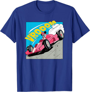 Disney Minnie Mouse Racing Team VROOOM Race Car Driver T-Shirt - T-Shirt | Royal