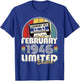 Vintage Anniversaire 80 Ans Née en Février 1946 Homme Femme T-Shirt - T-Shirt | Royal