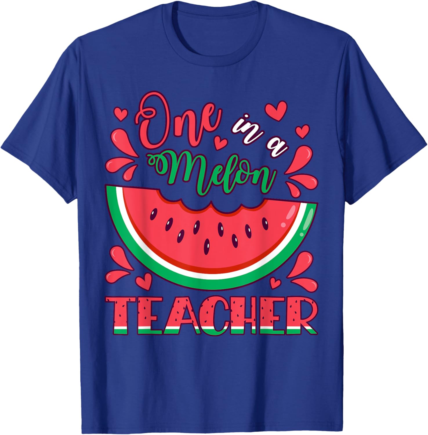 One in a Melon Teacher Birthday Party Matching Family Group Women Kids T-Shirt - T-Shirt | Royal