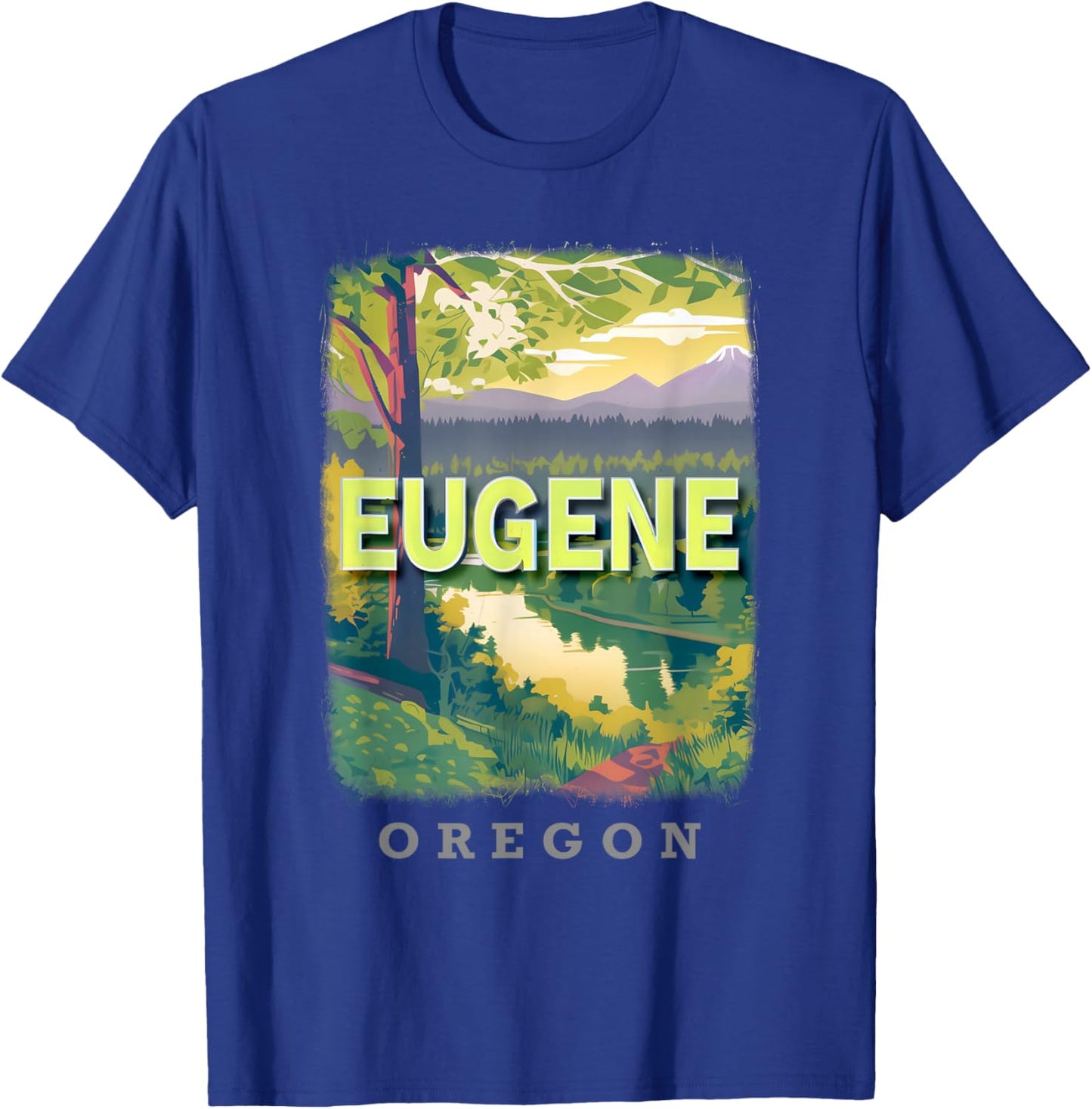 Eugene Oregon OR Natural Splendor SD393 T-Shirt - T-Shirt | Royal