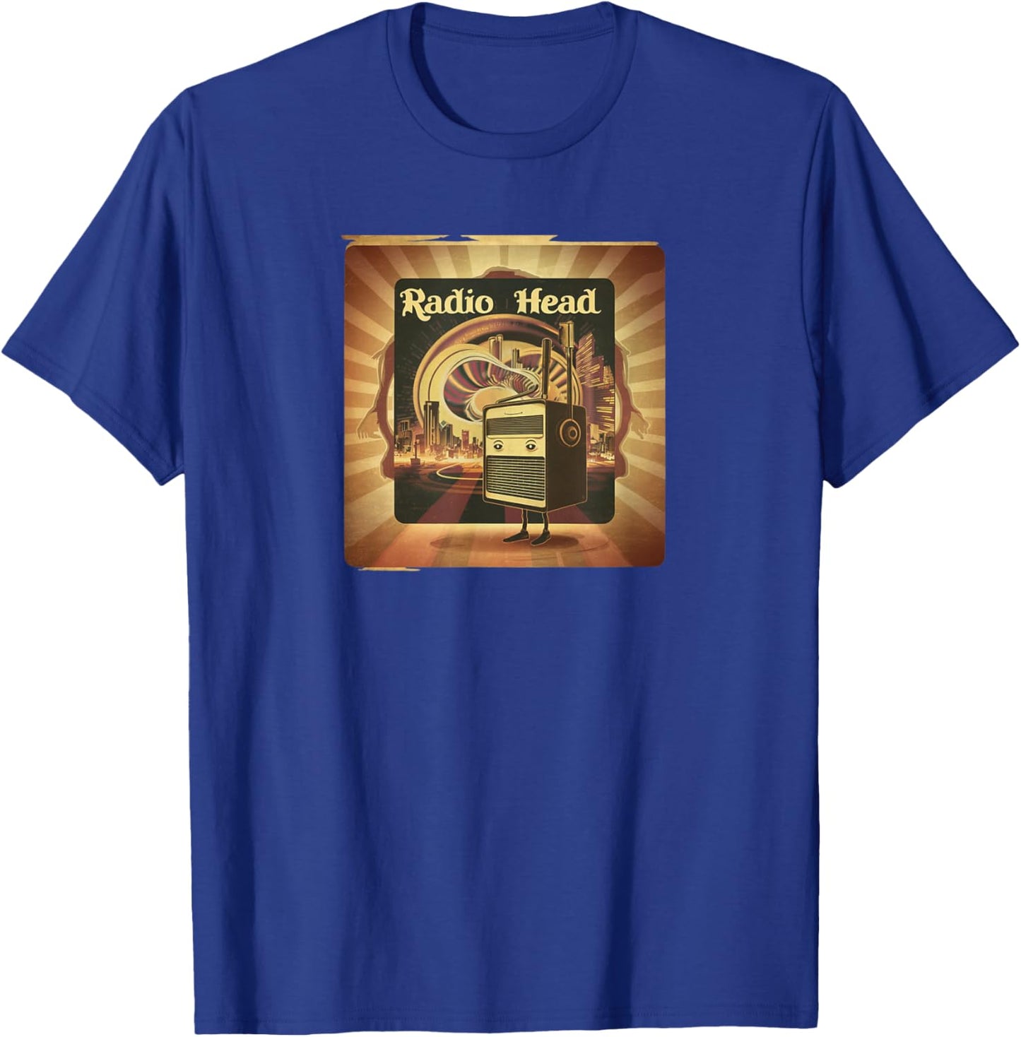 Retro Vintage Radio Head T-Shirt - T-Shirt | Royal