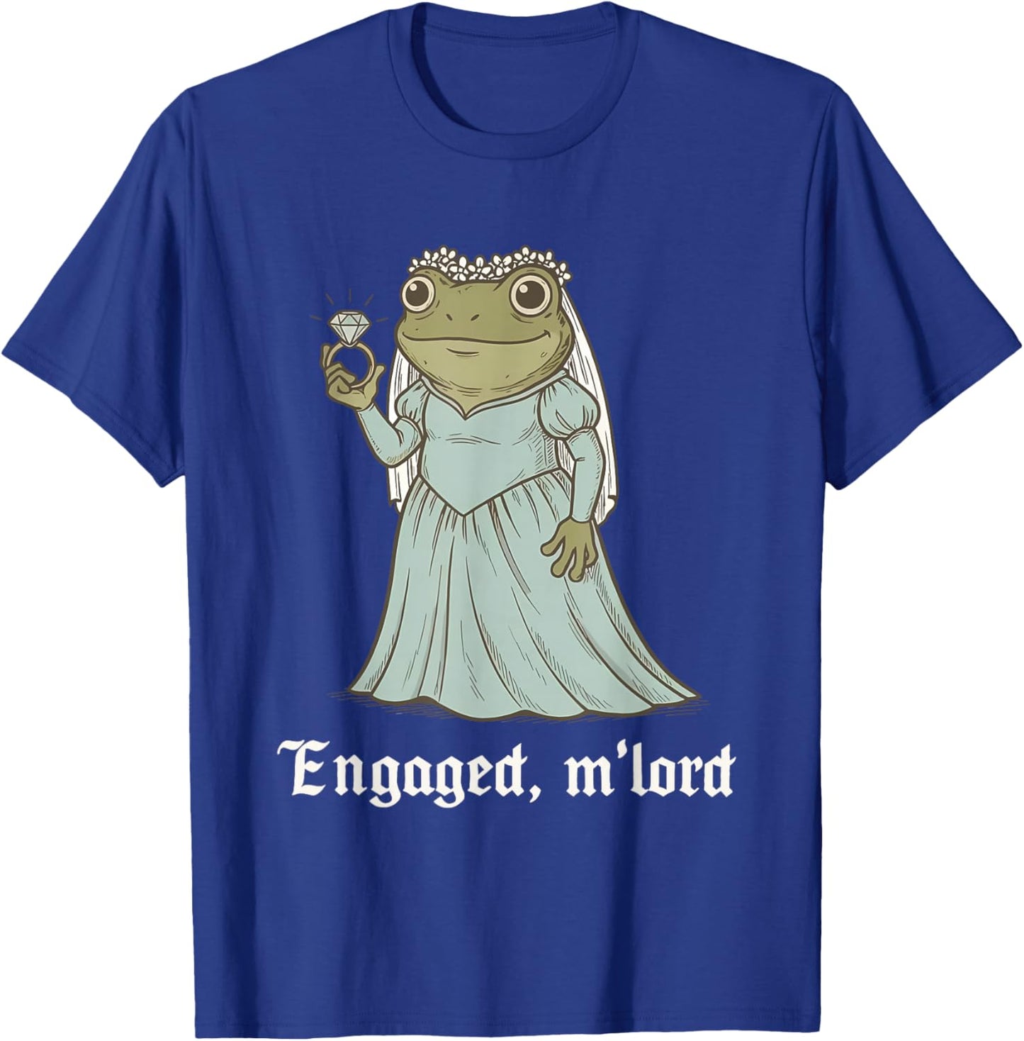 Funny Frog Engagement Fiancee & Fiance Matching Couples T-Shirt - T-Shirt | Royal
