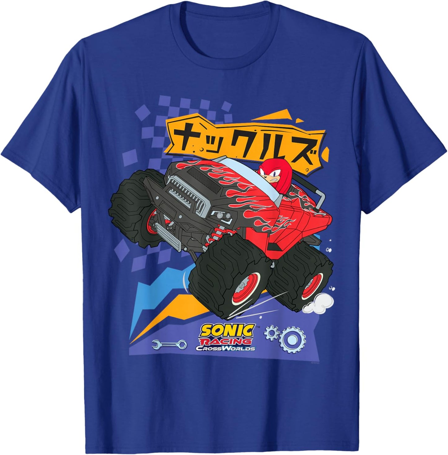 Sonic Racing CrossWorlds - Drive Time Knuckles T-Shirt - T-Shirt | Royal