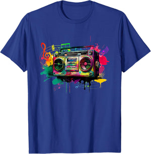Ghetto Blaster 80's 90's Hip Hip Rap T-Shirt - T-Shirt | Royal