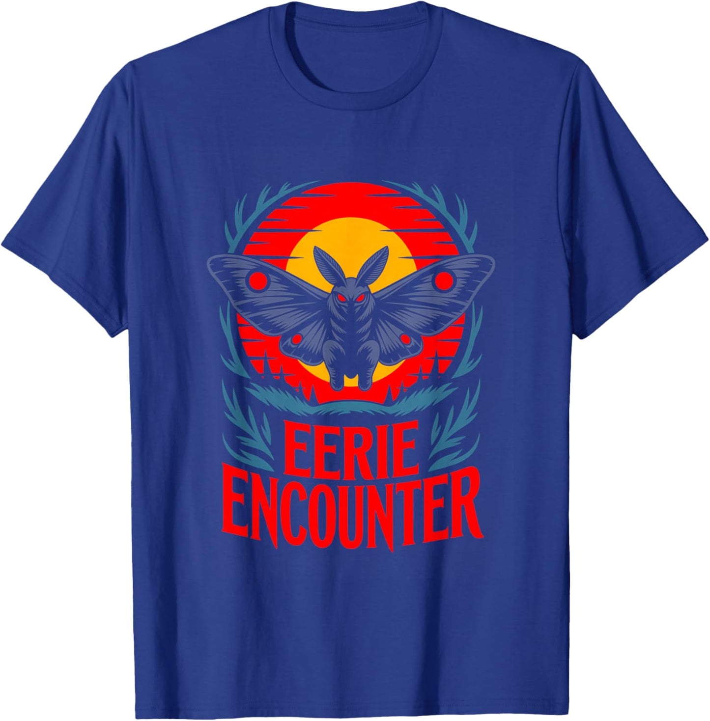 Eerie Encounter Gothic Mothman Occult Horror T-Shirt - T-Shirt | Royal