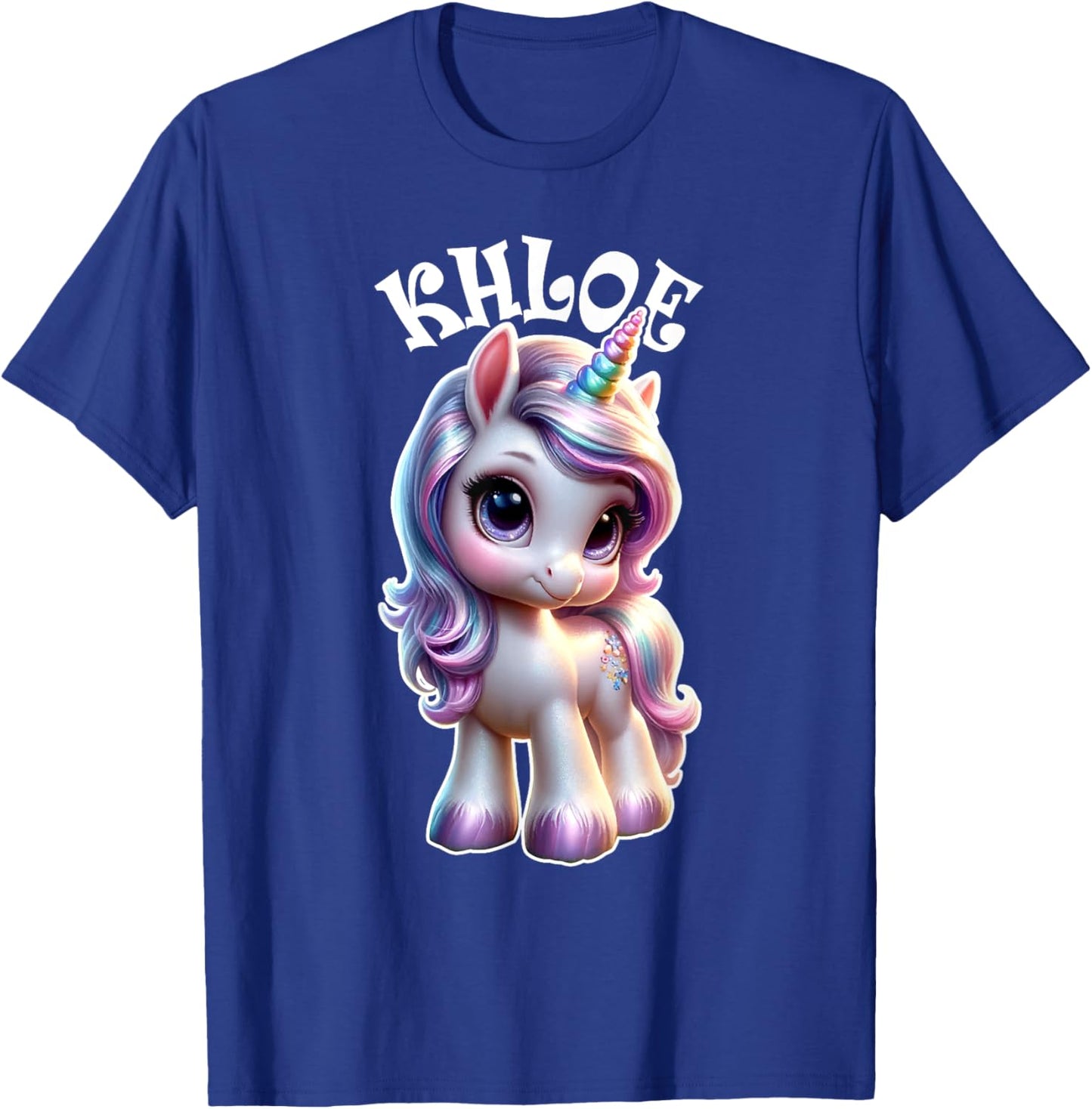 Khloe Cute Unicorn Design for Girls Name Khloe T-Shirt - T-Shirt | Royal